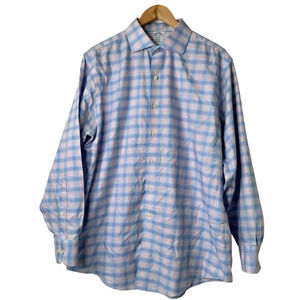 Brooks Brothers Regent Dress Shirt Mens 16 1/2-4/5 Non Iron Plaid Button Up